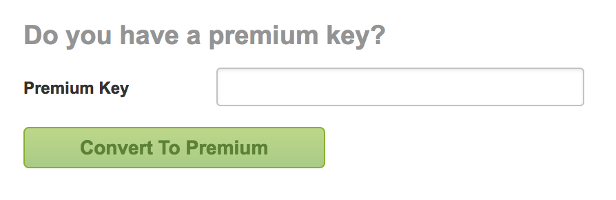 Activate Premium Key