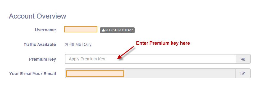 Activate Premium Key